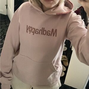 MADHAPPY dusty rose hoodie size xs light pink